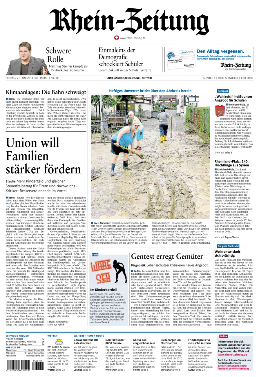Rhein-Zeitung Kreis Ahrweiler vom Freitag, 21.06.2013