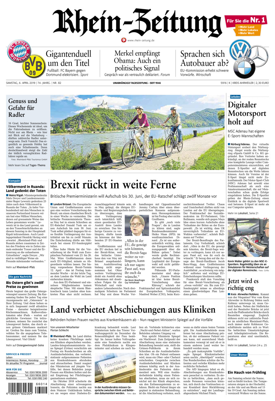 Rhein-Zeitung Kreis Ahrweiler vom Samstag, 06.04.2019