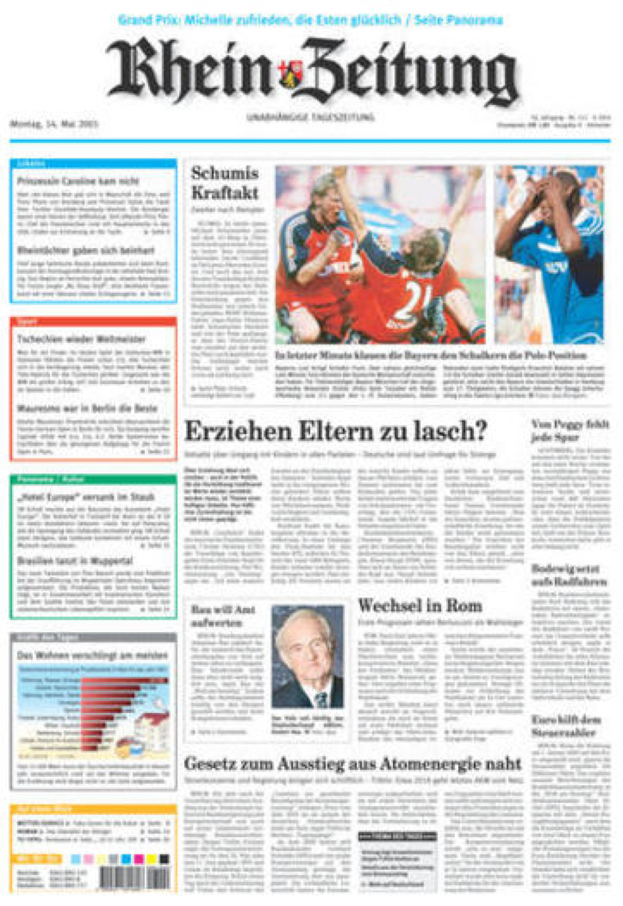 Rhein-Zeitung Kreis Ahrweiler vom Montag, 14.05.2001