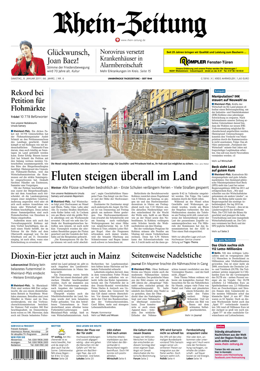Rhein-Zeitung Kreis Ahrweiler vom Samstag, 08.01.2011