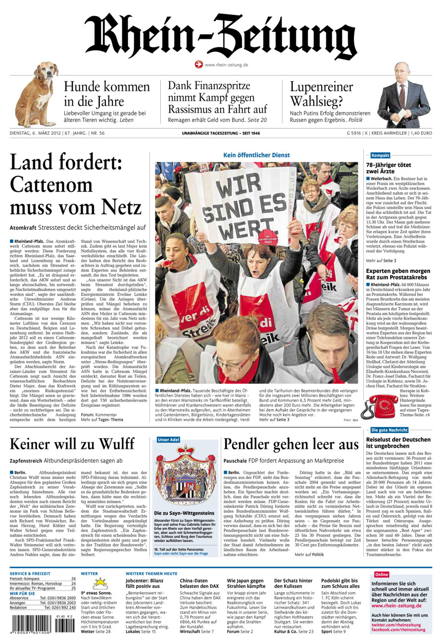 Rhein-Zeitung Kreis Ahrweiler vom Dienstag, 06.03.2012