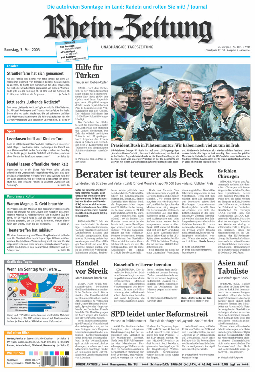 Rhein-Zeitung Kreis Ahrweiler vom Samstag, 03.05.2003