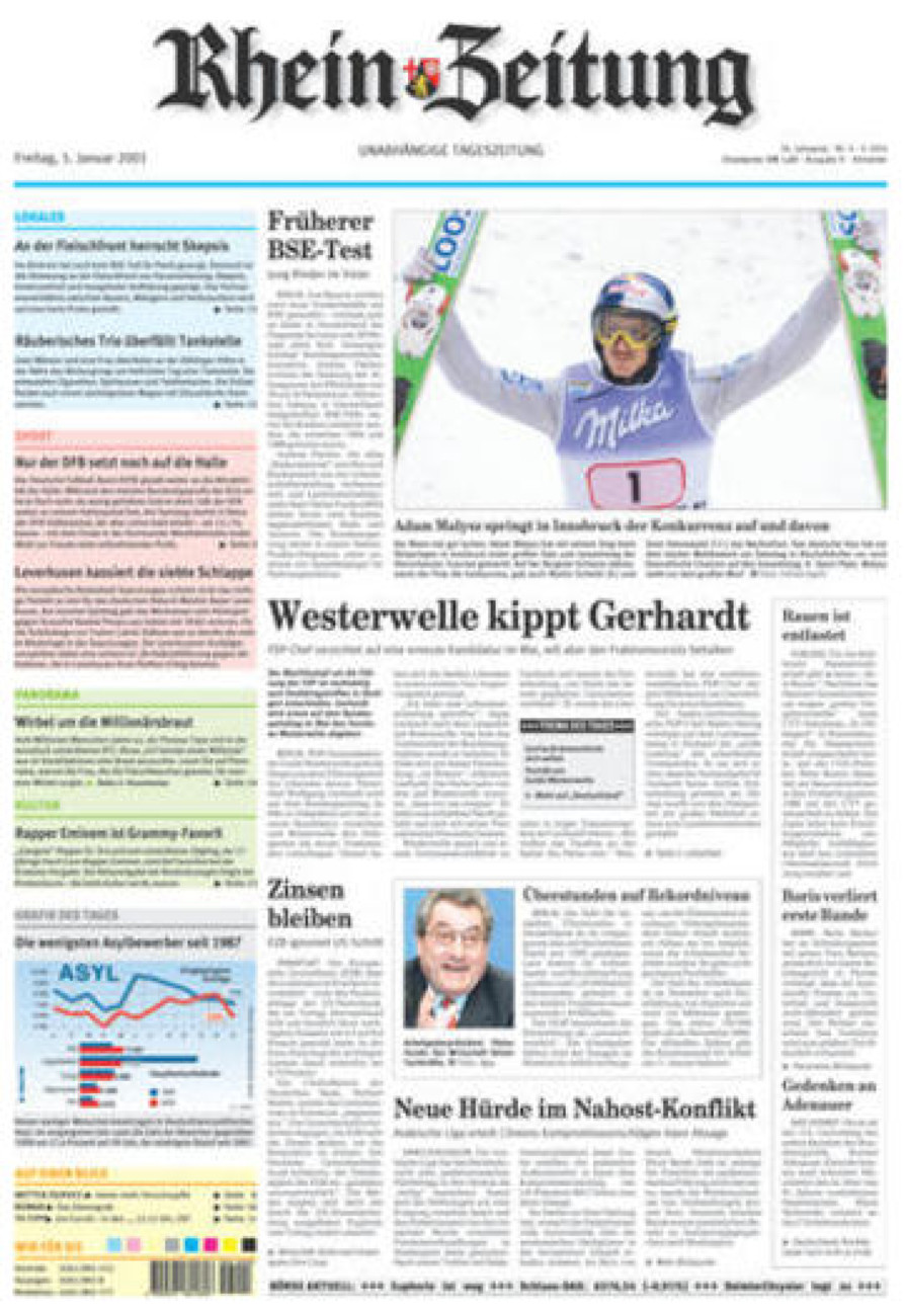 Rhein-Zeitung Kreis Ahrweiler vom Freitag, 05.01.2001