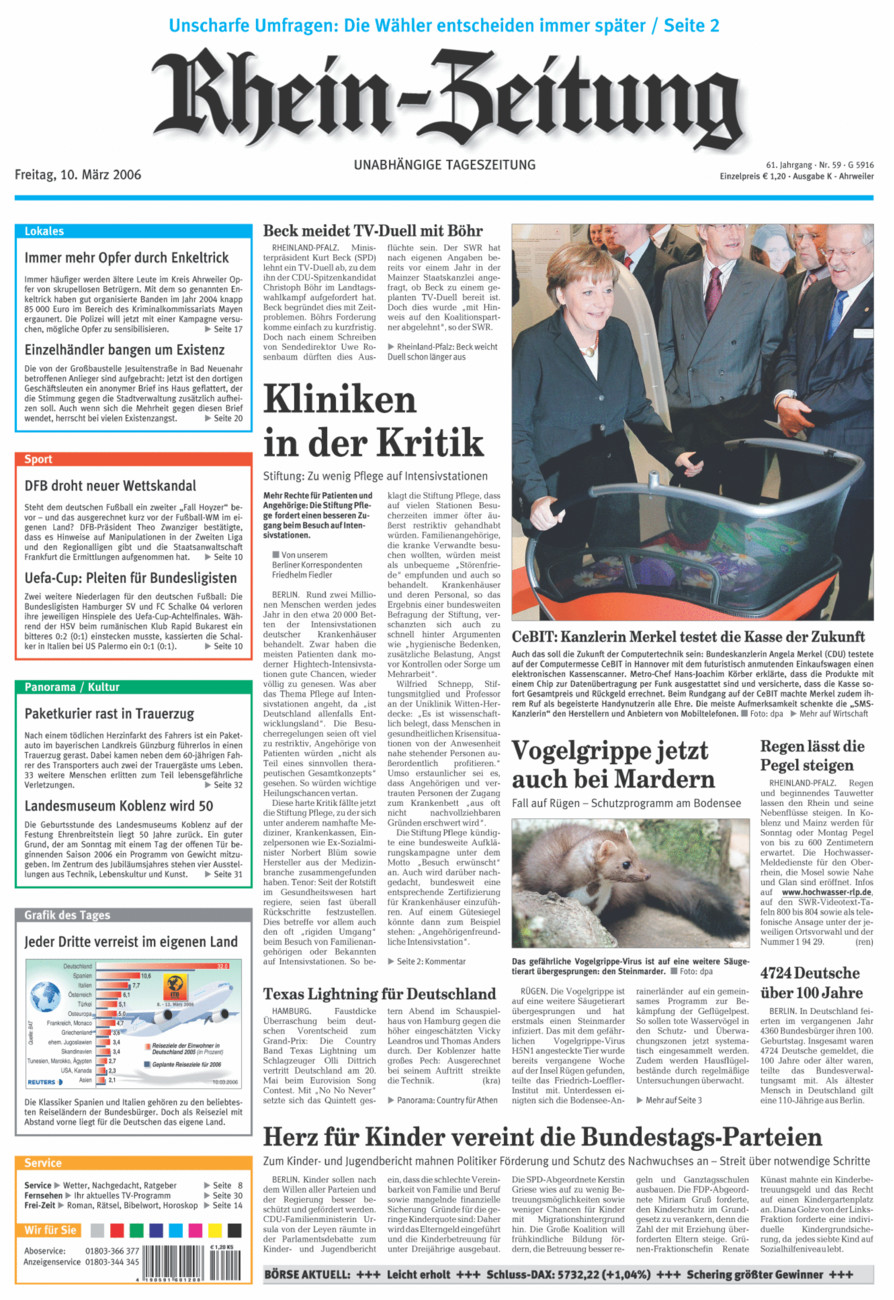 Rhein-Zeitung Kreis Ahrweiler vom Freitag, 10.03.2006