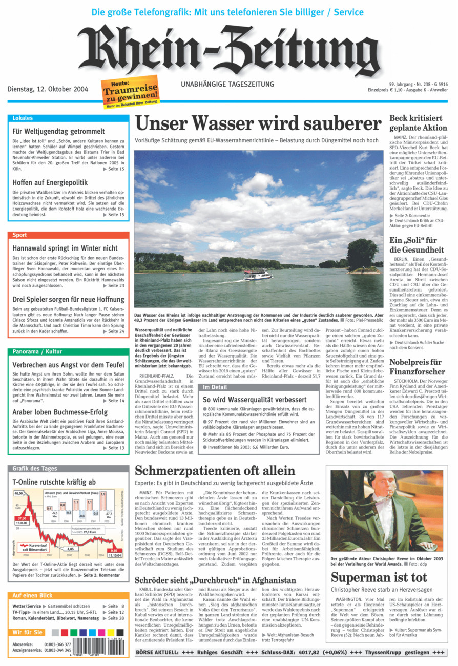 Rhein-Zeitung Kreis Ahrweiler vom Dienstag, 12.10.2004