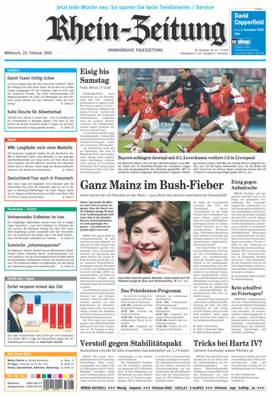 Rhein-Zeitung Kreis Ahrweiler vom Mittwoch, 23.02.2005