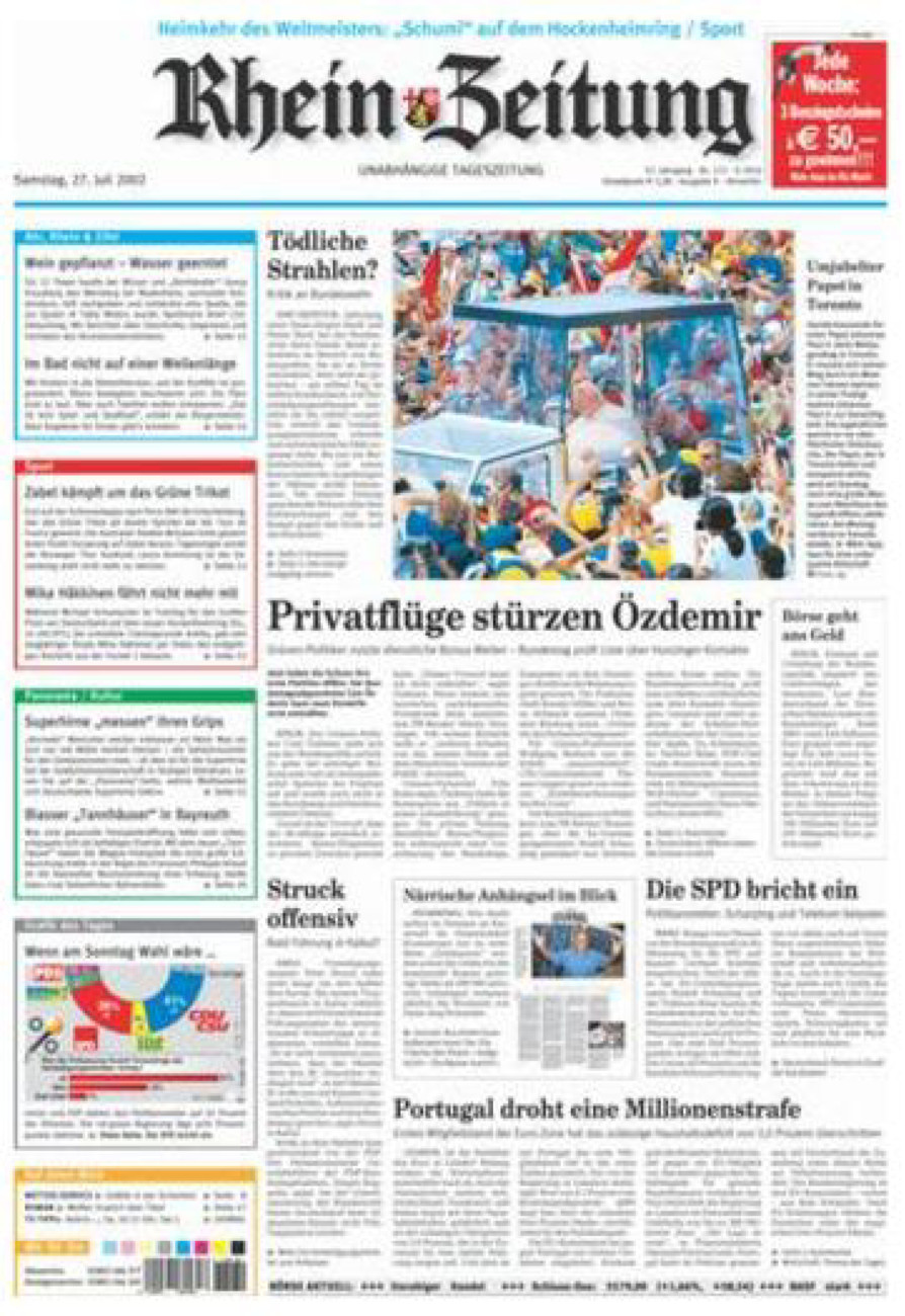 Rhein-Zeitung Kreis Ahrweiler vom Samstag, 27.07.2002