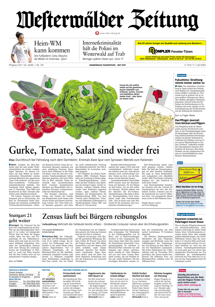 Westerwälder Zeitung vom Samstag, 11.06.2011