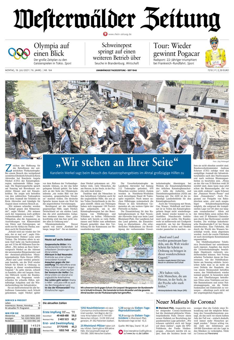 Westerwälder Zeitung vom Montag, 19.07.2021