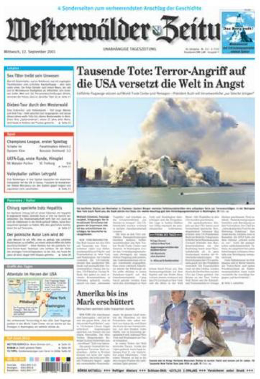 Westerwälder Zeitung vom Mittwoch, 12.09.2001