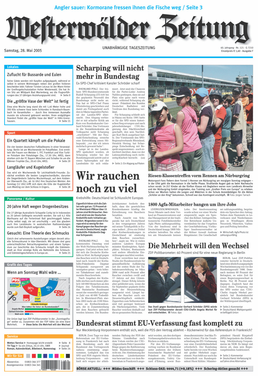Westerwälder Zeitung vom Samstag, 28.05.2005