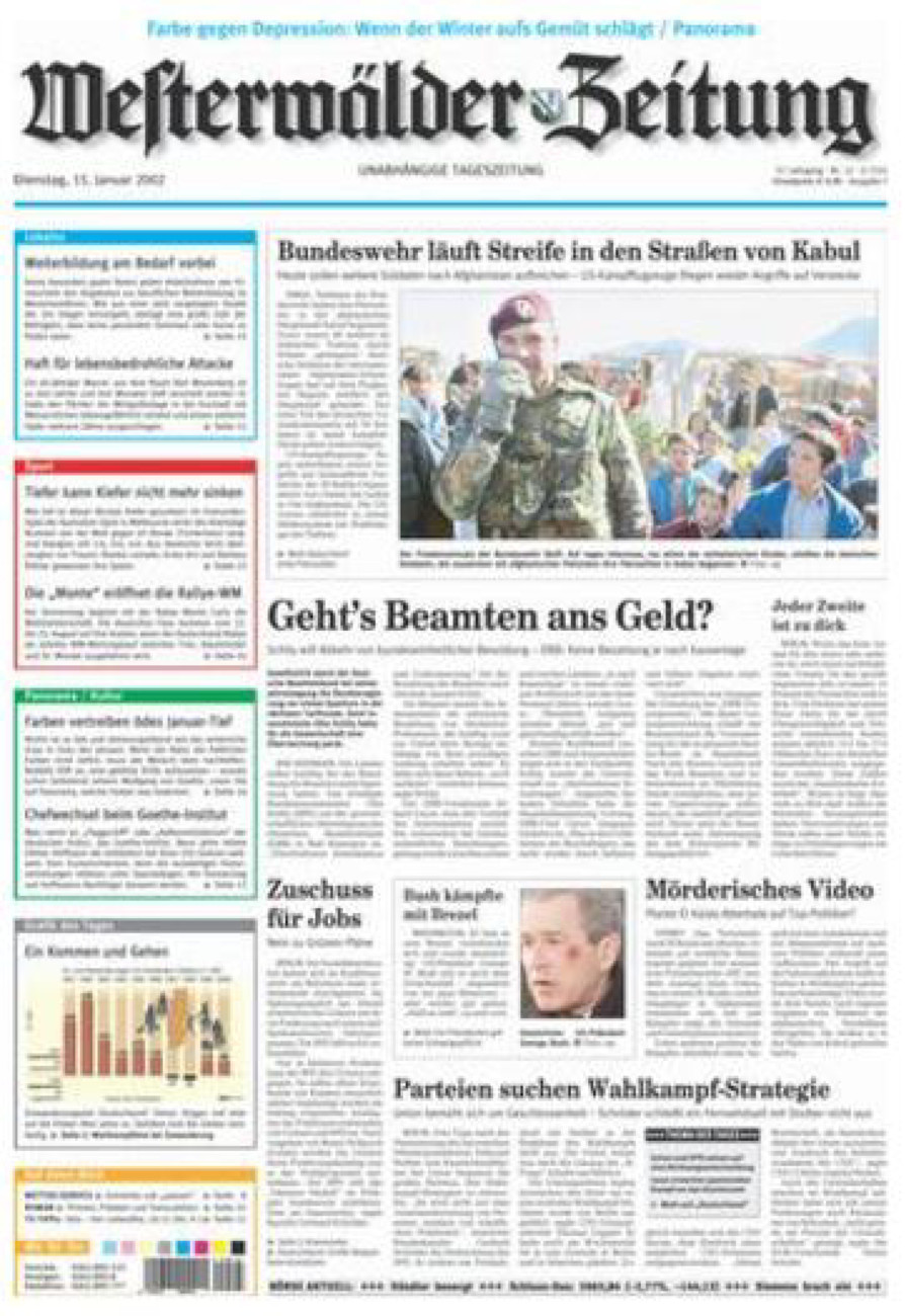 Westerwälder Zeitung vom Dienstag, 15.01.2002