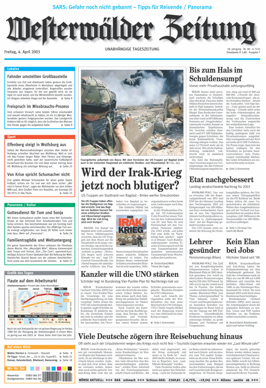 Westerwälder Zeitung vom Freitag, 04.04.2003