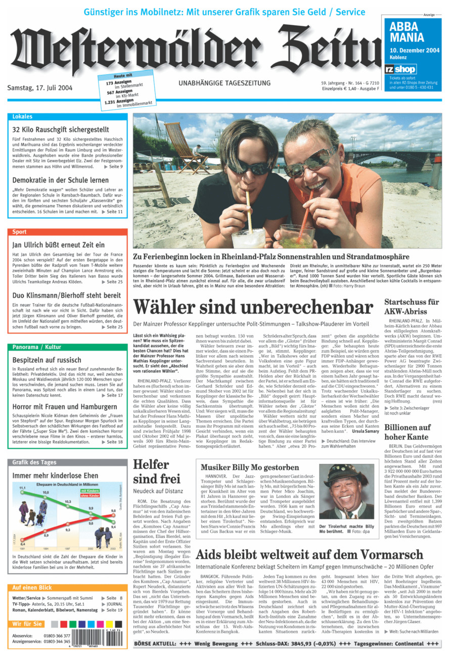 Westerwälder Zeitung vom Samstag, 17.07.2004