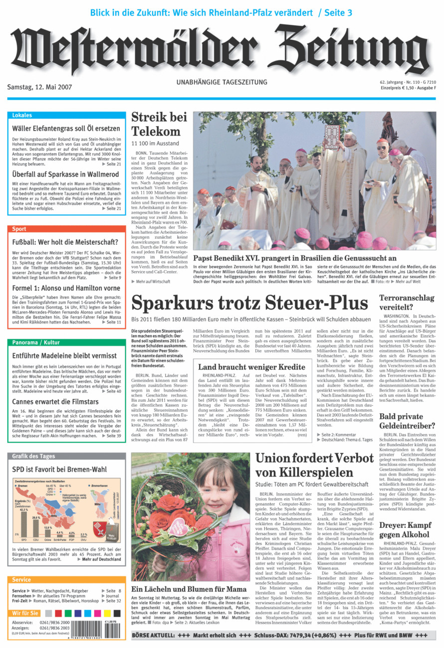 Westerwälder Zeitung vom Samstag, 12.05.2007