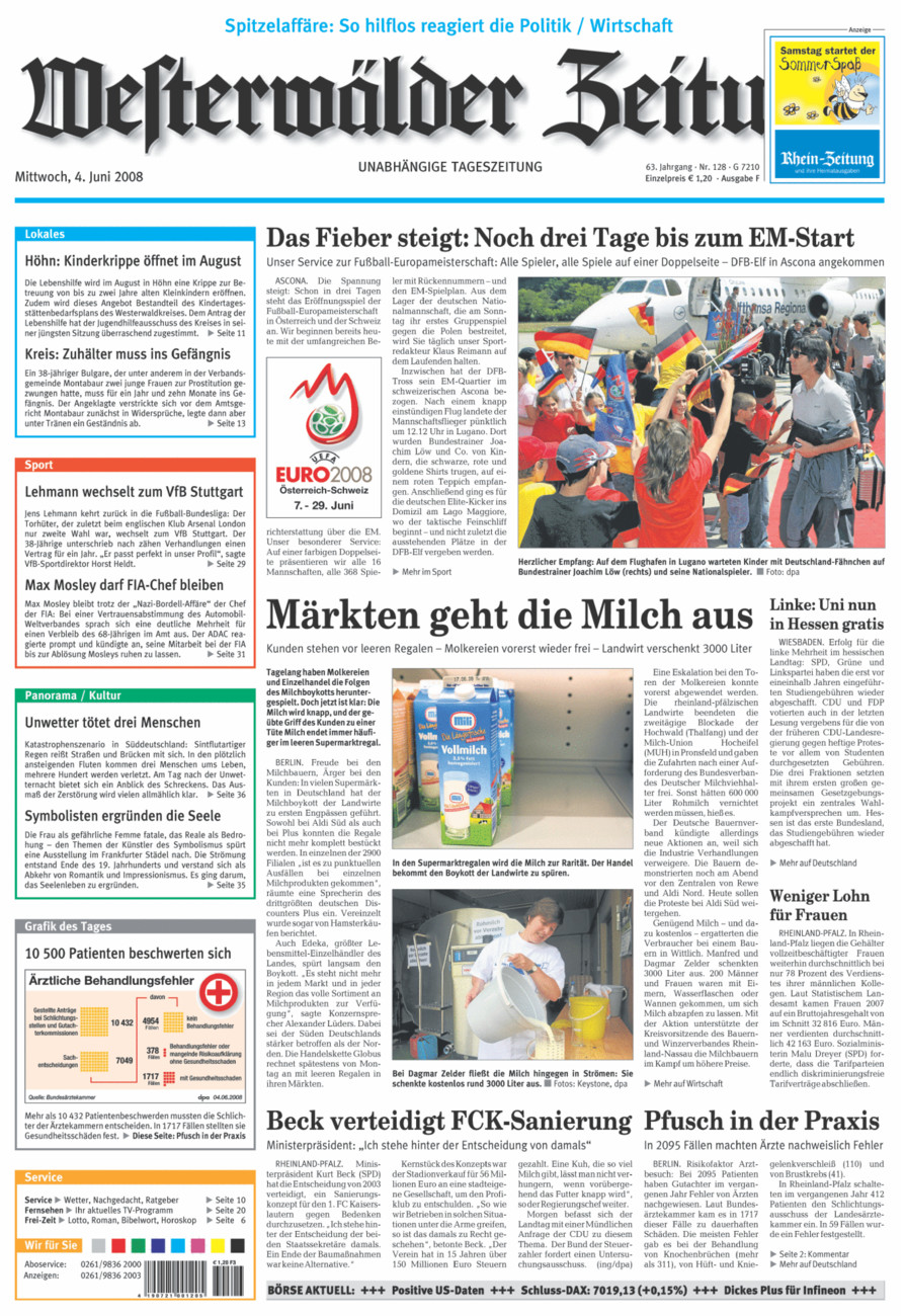 Westerwälder Zeitung vom Mittwoch, 04.06.2008