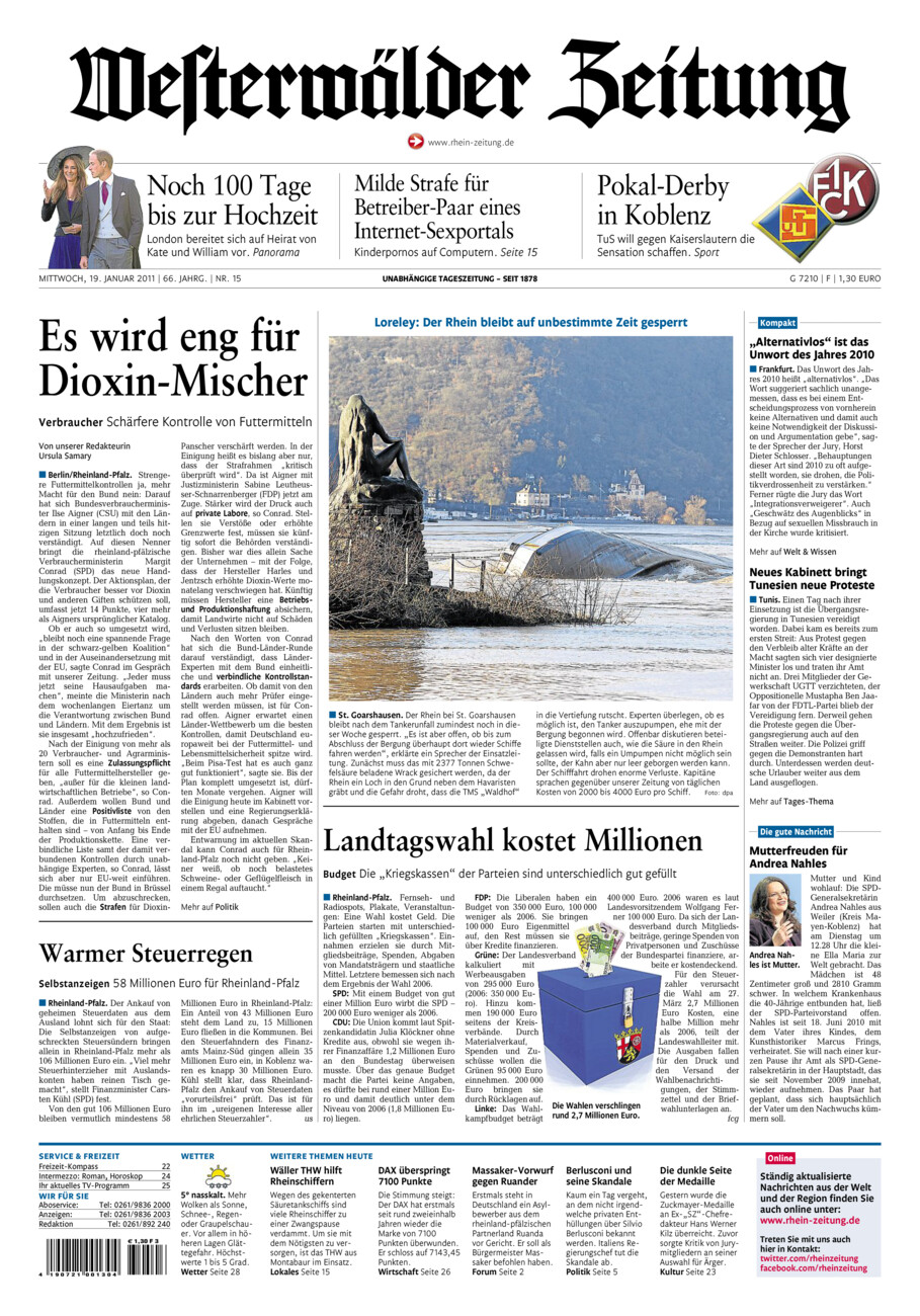 Westerwälder Zeitung vom Mittwoch, 19.01.2011