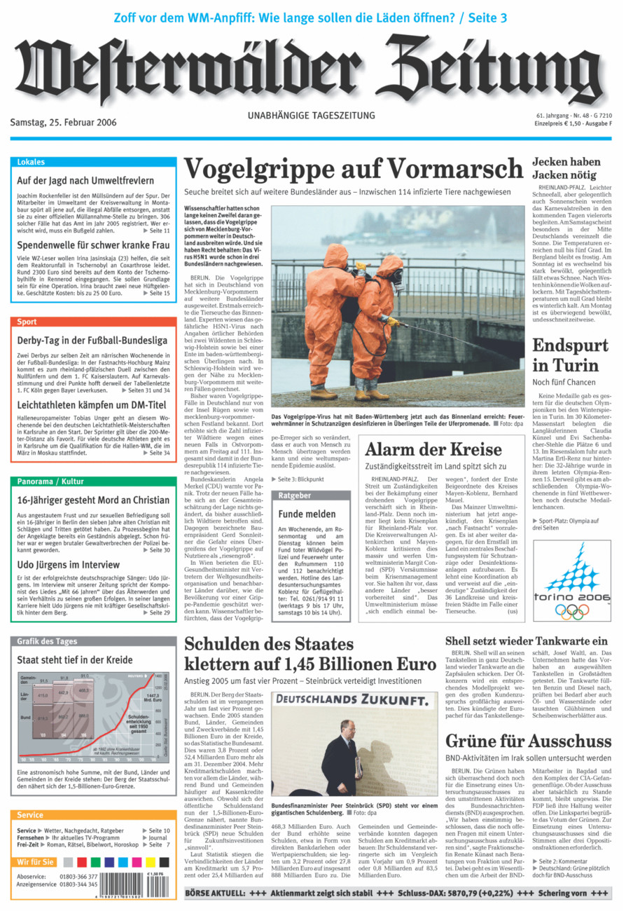 Westerwälder Zeitung vom Samstag, 25.02.2006