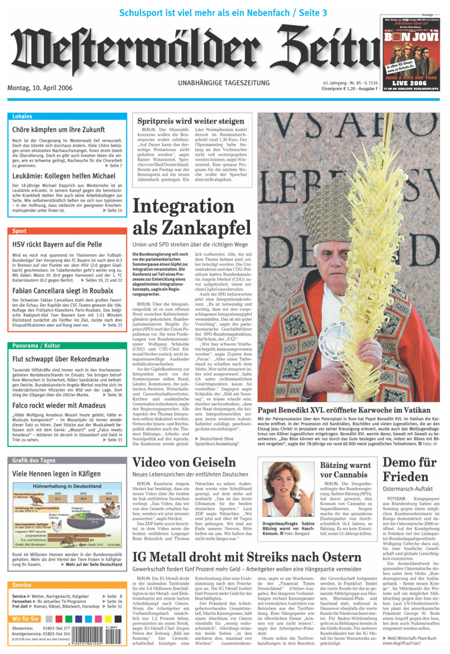 Westerwälder Zeitung vom Montag, 10.04.2006