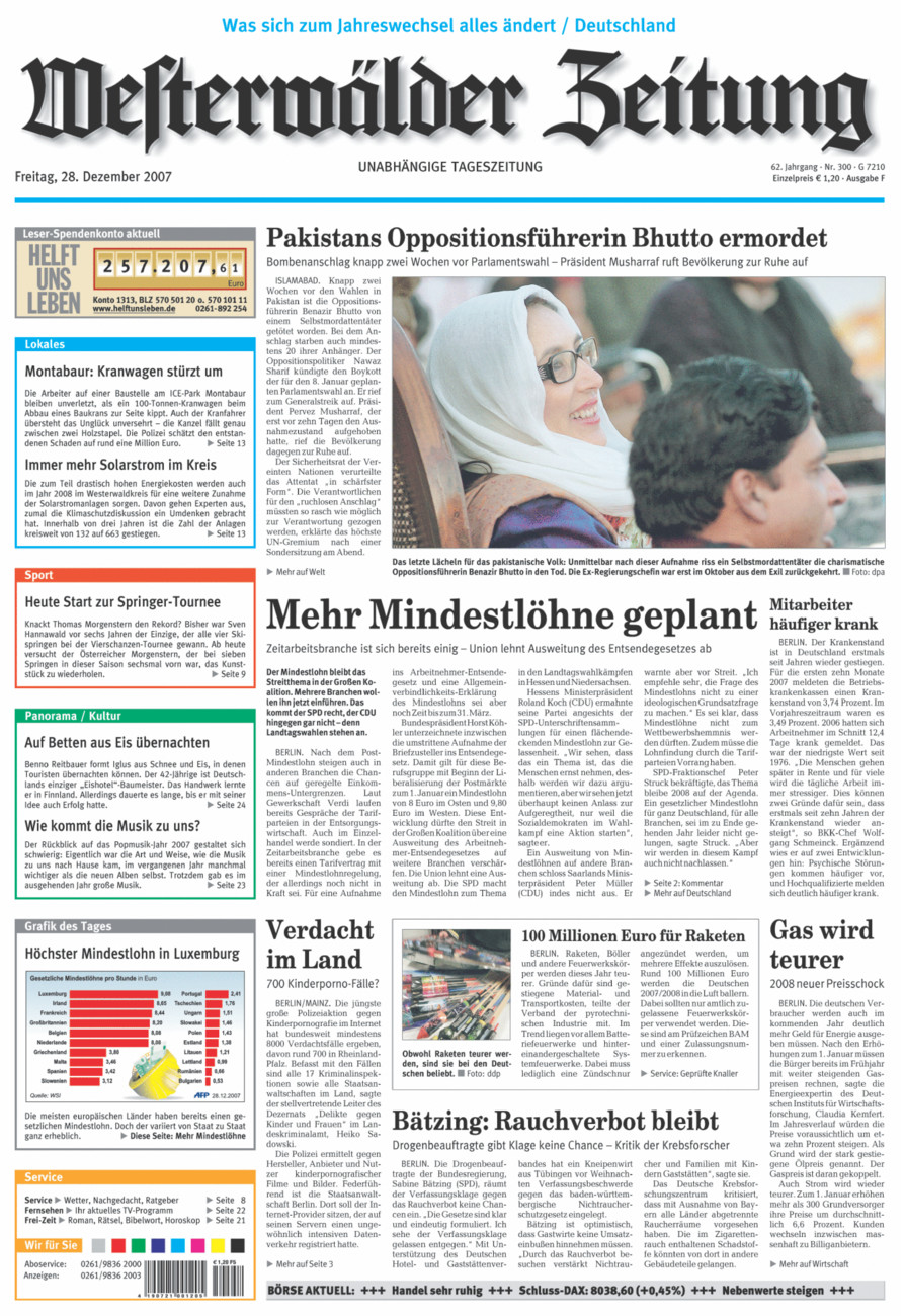 Westerwälder Zeitung vom Freitag, 28.12.2007