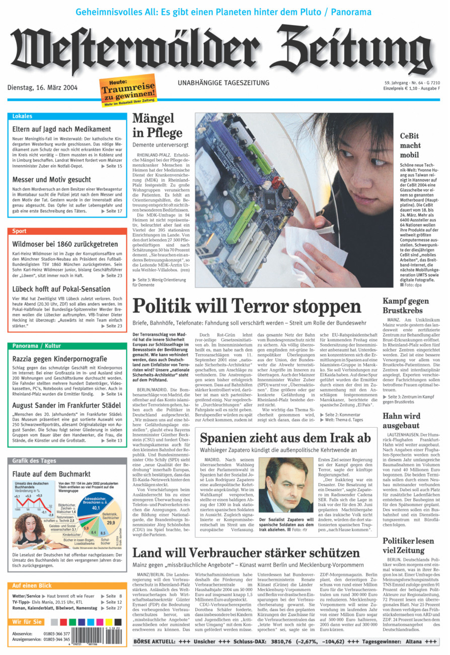 Westerwälder Zeitung vom Dienstag, 16.03.2004