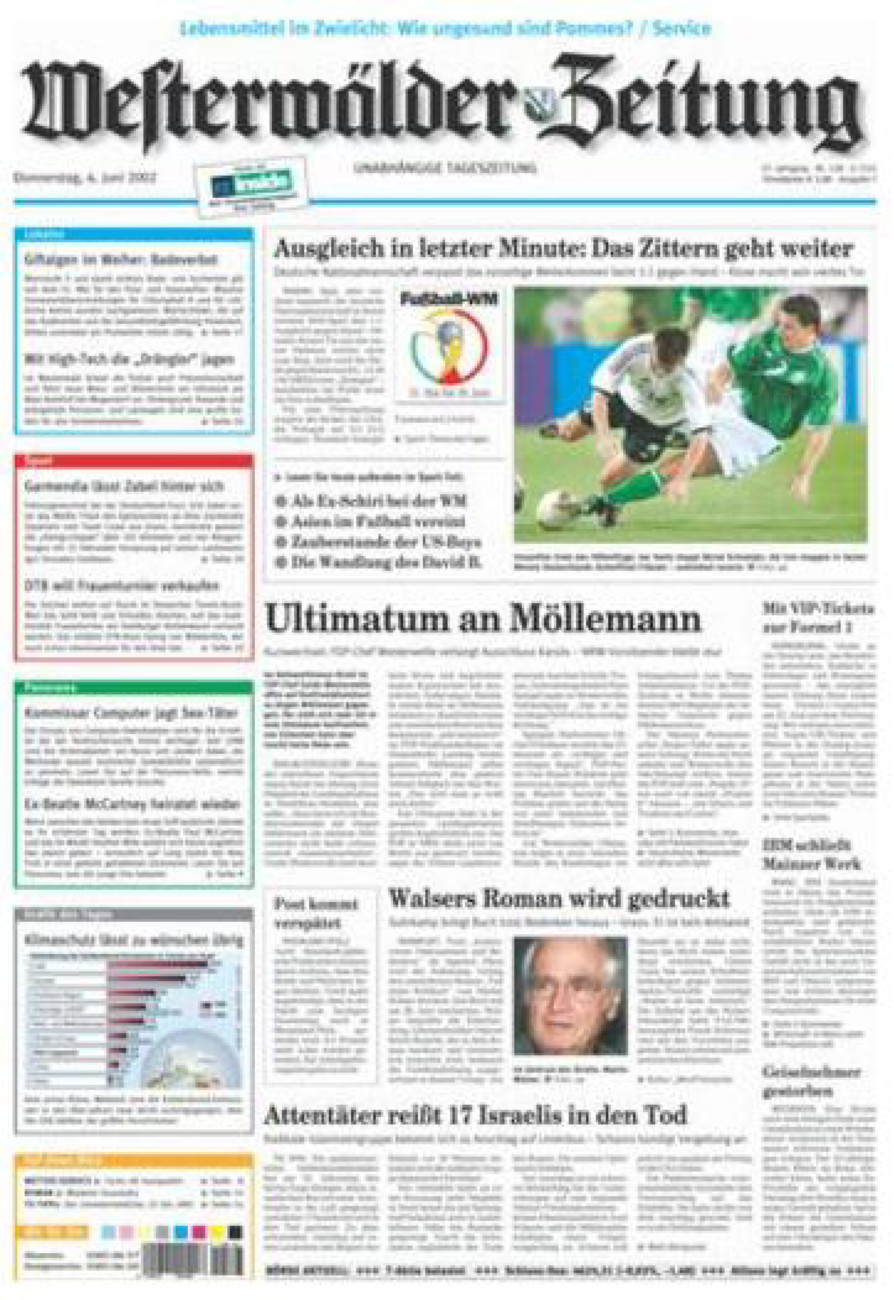 Westerwälder Zeitung vom Donnerstag, 06.06.2002