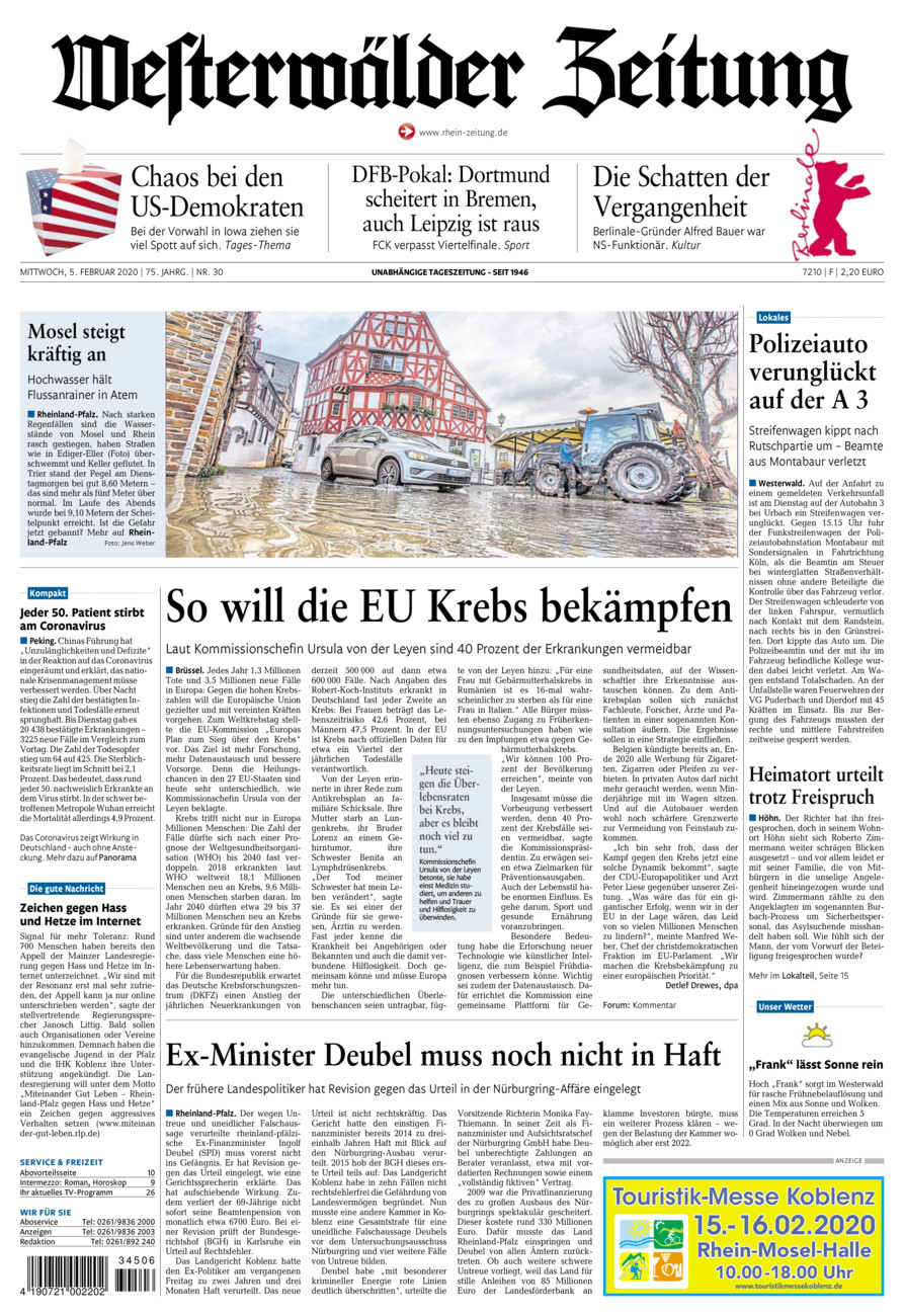 Westerwälder Zeitung vom Mittwoch, 05.02.2020