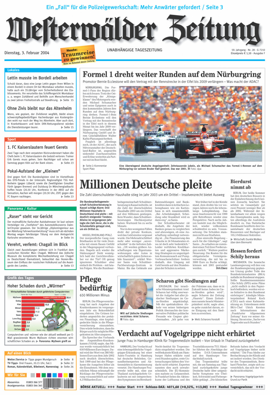 Westerwälder Zeitung vom Dienstag, 03.02.2004