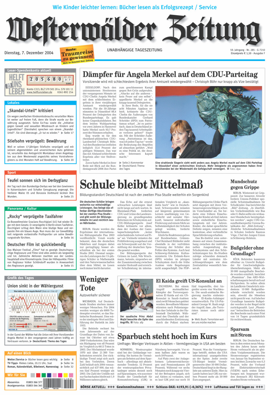 Westerwälder Zeitung vom Dienstag, 07.12.2004