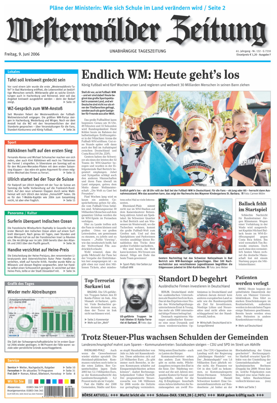 Westerwälder Zeitung vom Freitag, 09.06.2006