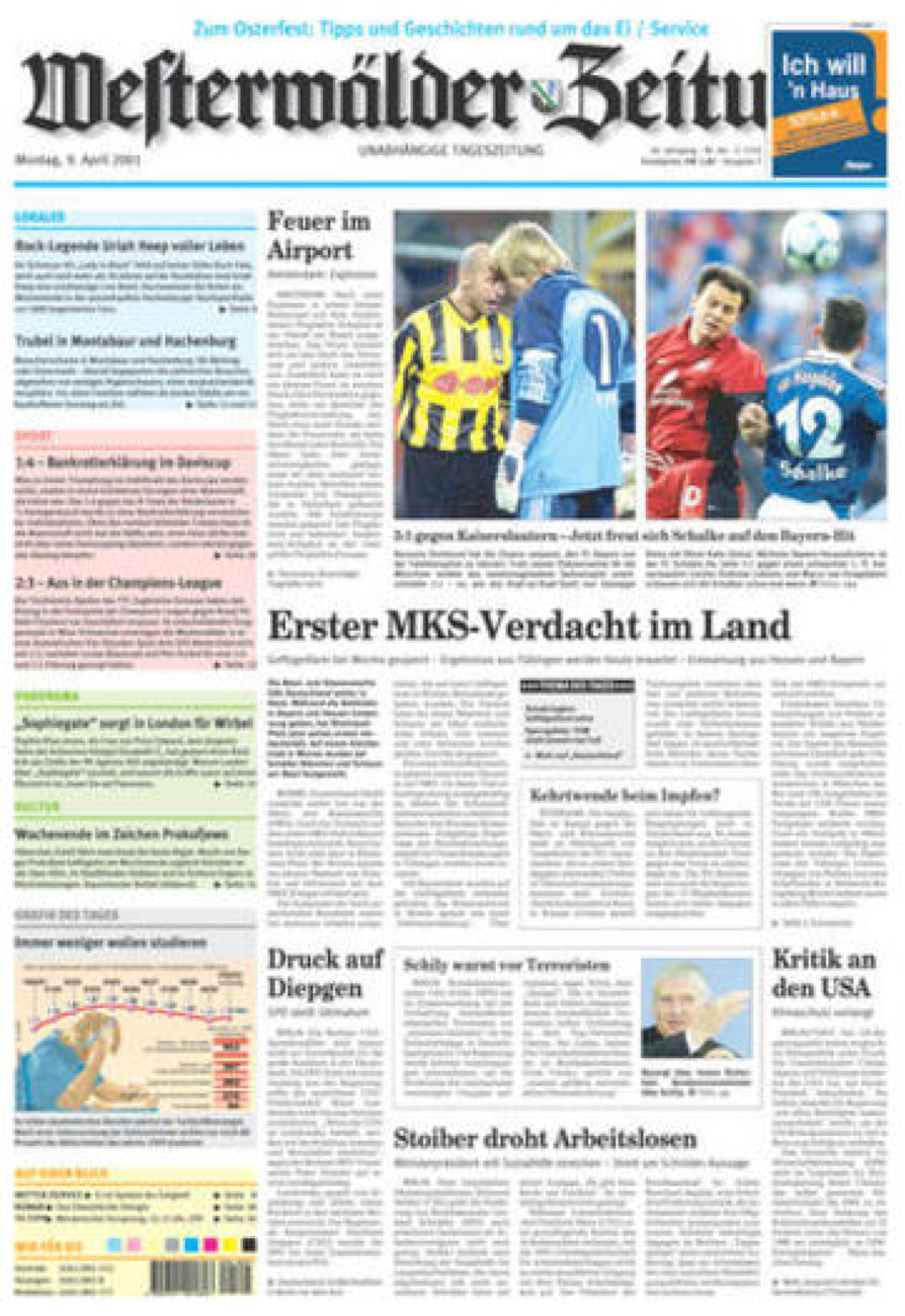 Westerwälder Zeitung vom Montag, 09.04.2001