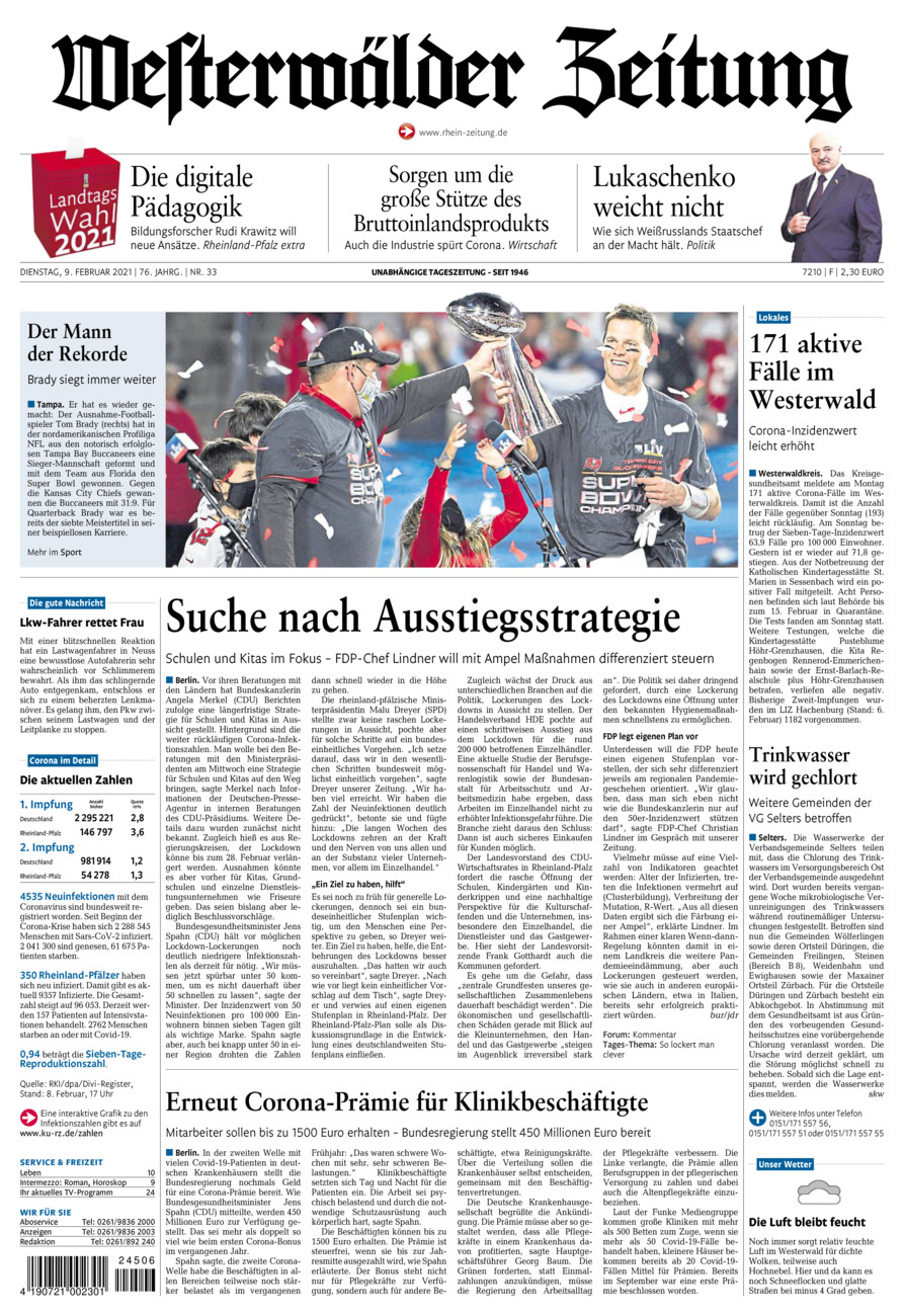 Westerwälder Zeitung vom Dienstag, 09.02.2021