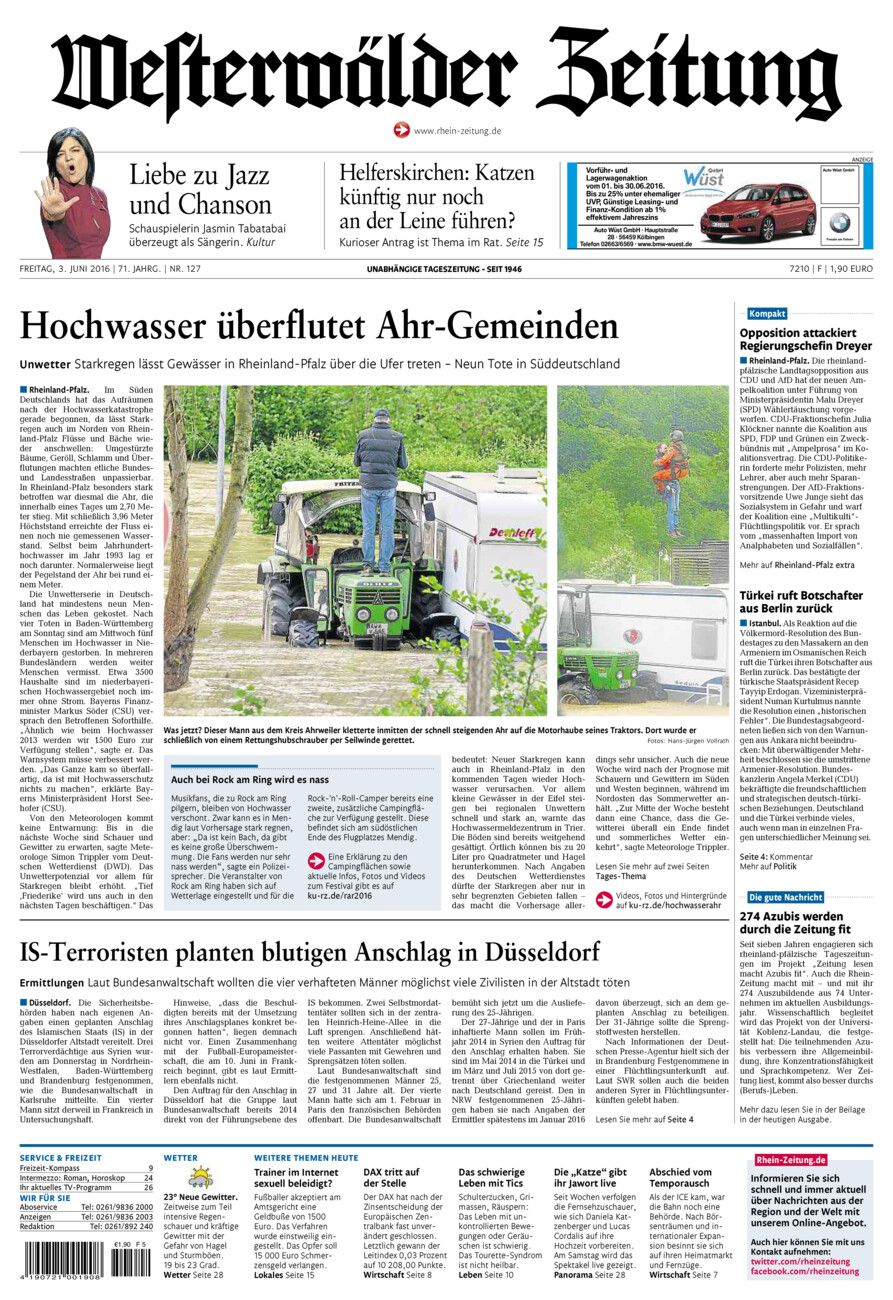 Westerwälder Zeitung vom Freitag, 03.06.2016