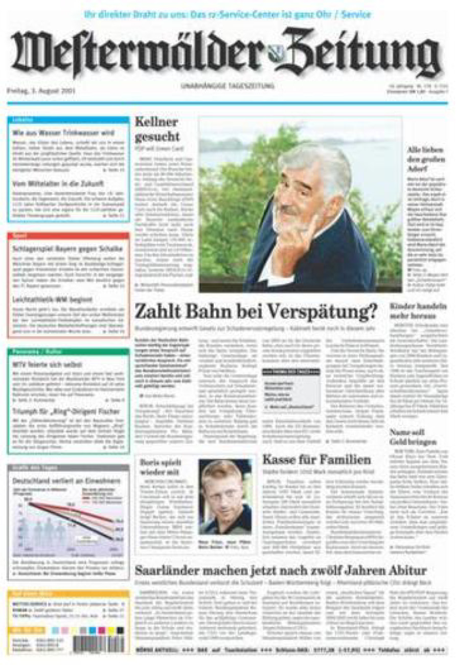 Westerwälder Zeitung vom Freitag, 03.08.2001