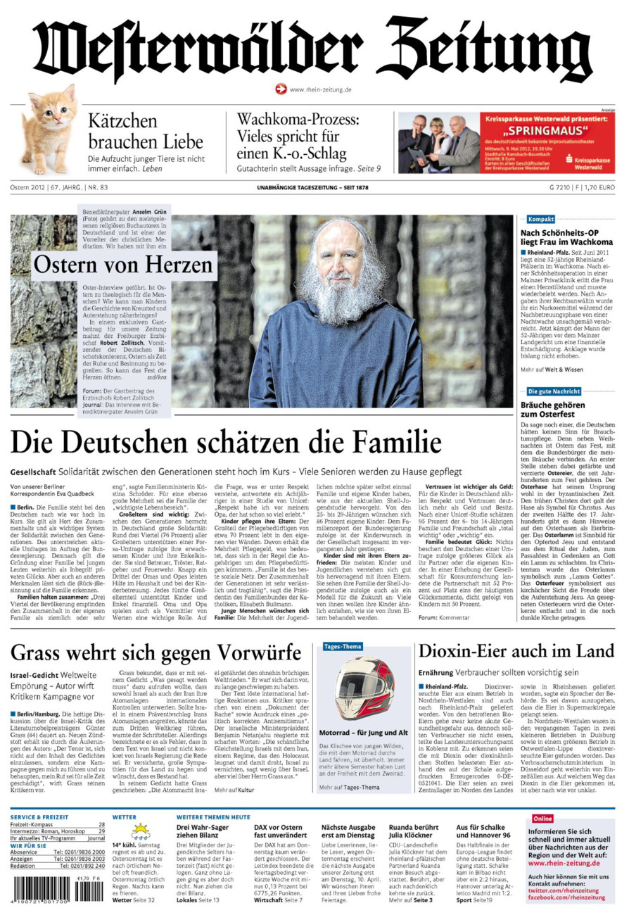 Westerwälder Zeitung vom Samstag, 07.04.2012