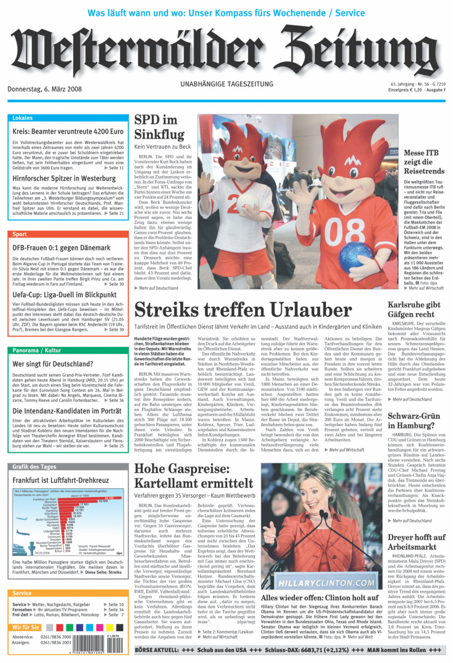 Westerwälder Zeitung vom Donnerstag, 06.03.2008