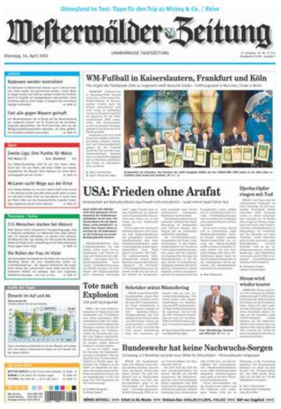 Westerwälder Zeitung vom Dienstag, 16.04.2002
