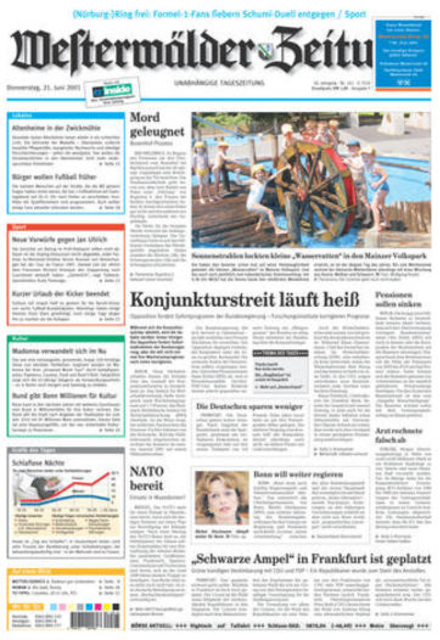 Westerwälder Zeitung vom Donnerstag, 21.06.2001