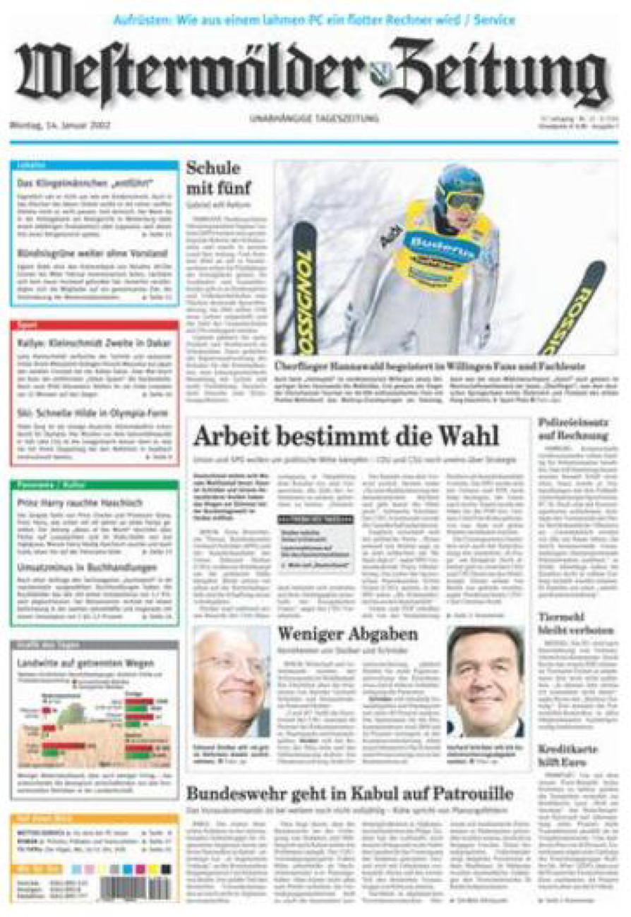 Westerwälder Zeitung vom Montag, 14.01.2002
