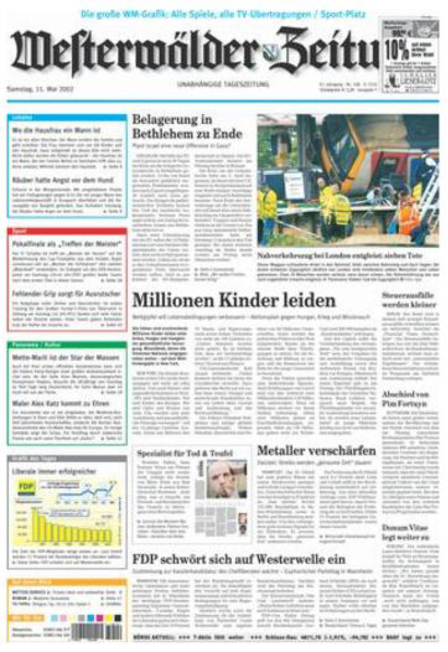 Westerwälder Zeitung vom Samstag, 11.05.2002
