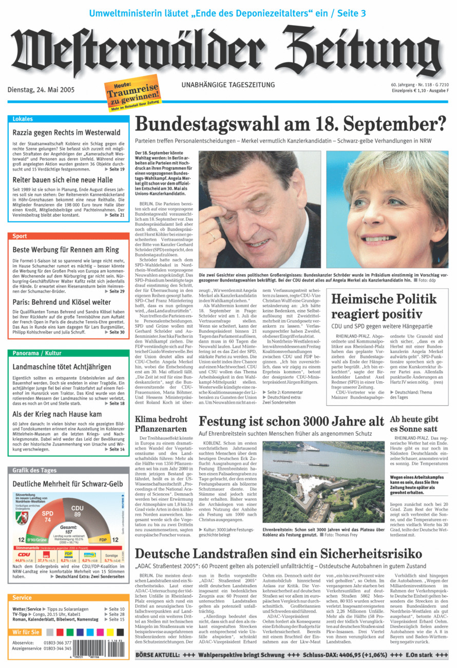 Westerwälder Zeitung vom Dienstag, 24.05.2005