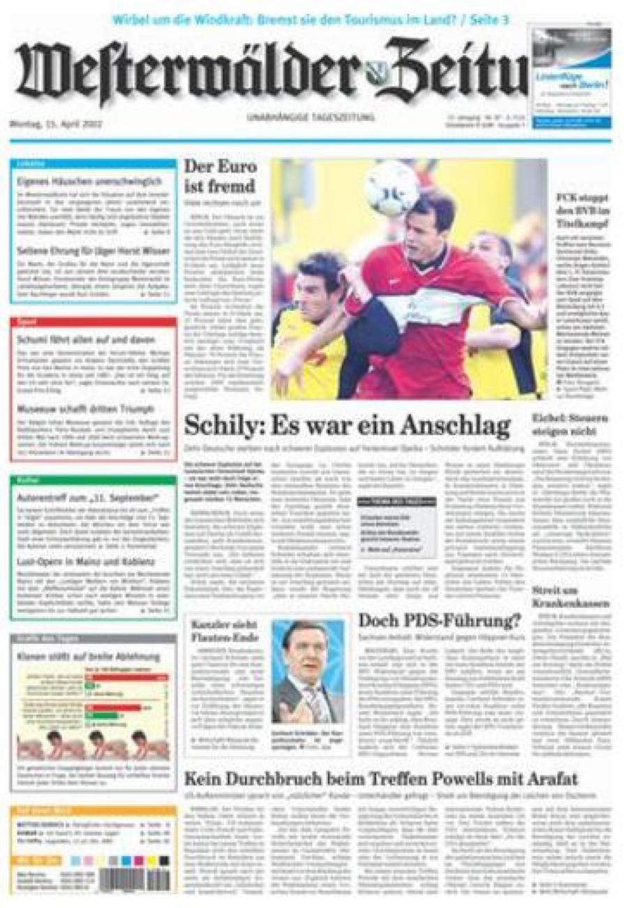 Westerwälder Zeitung vom Montag, 15.04.2002