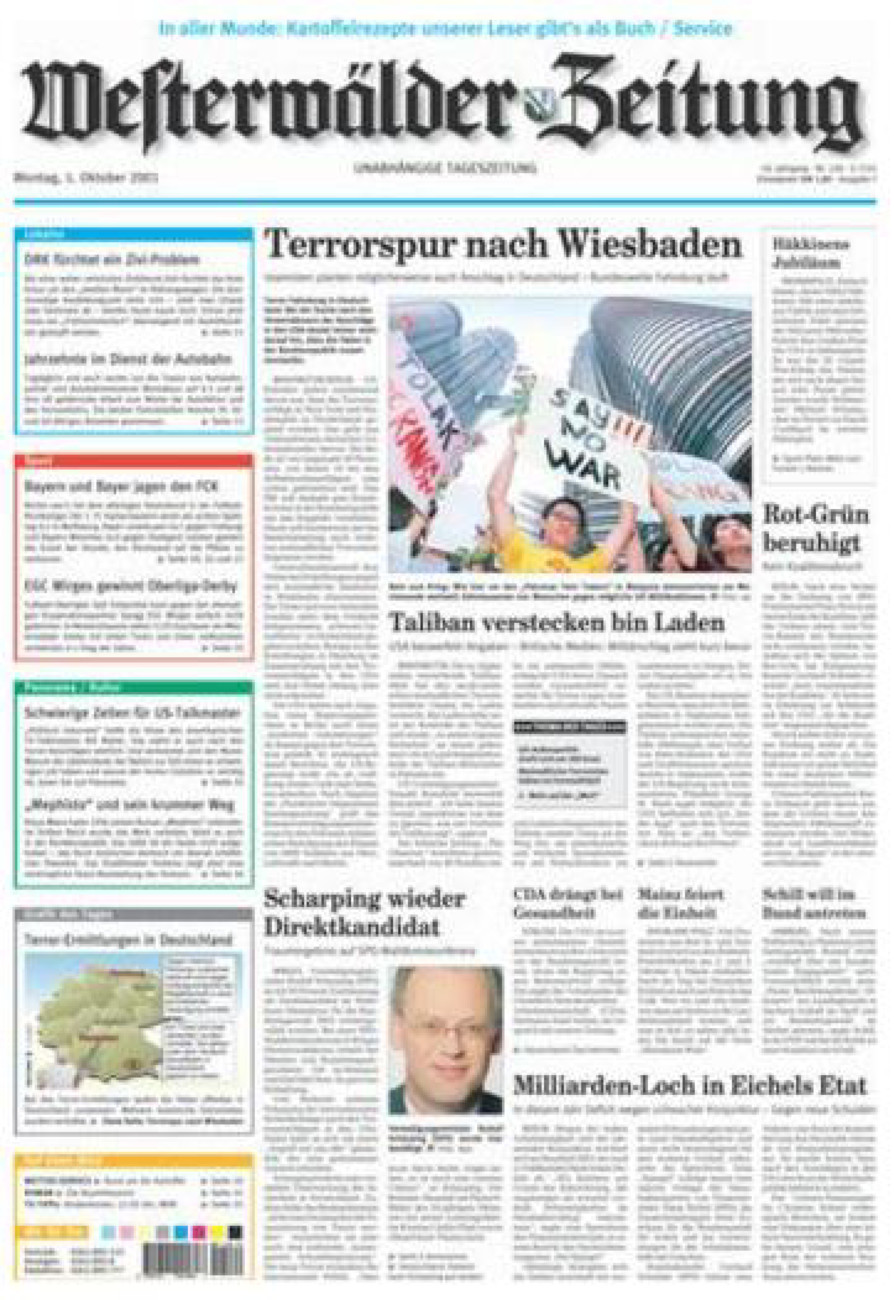 Westerwälder Zeitung vom Montag, 01.10.2001