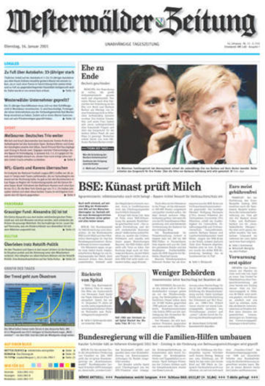 Westerwälder Zeitung vom Dienstag, 16.01.2001