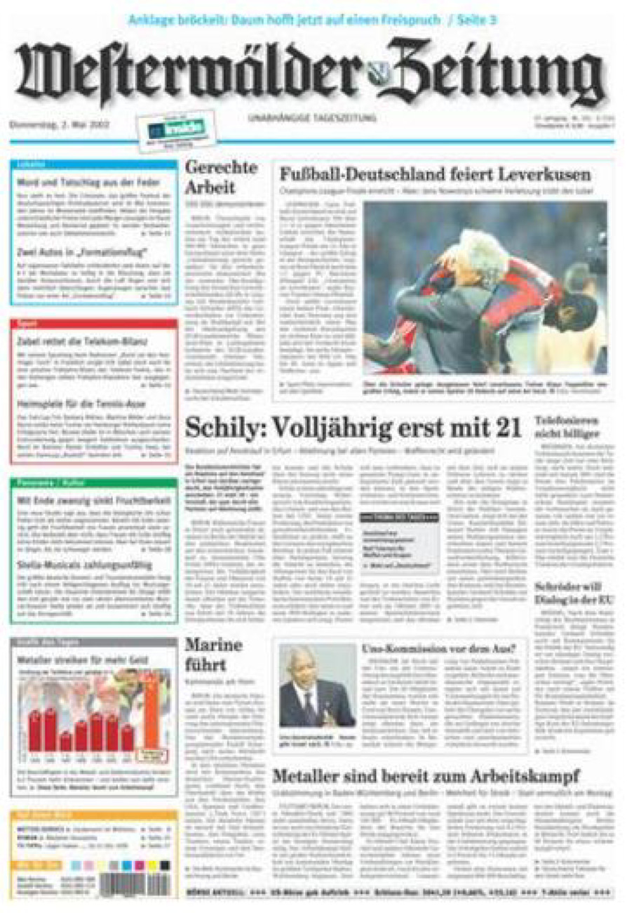 Westerwälder Zeitung vom Donnerstag, 02.05.2002