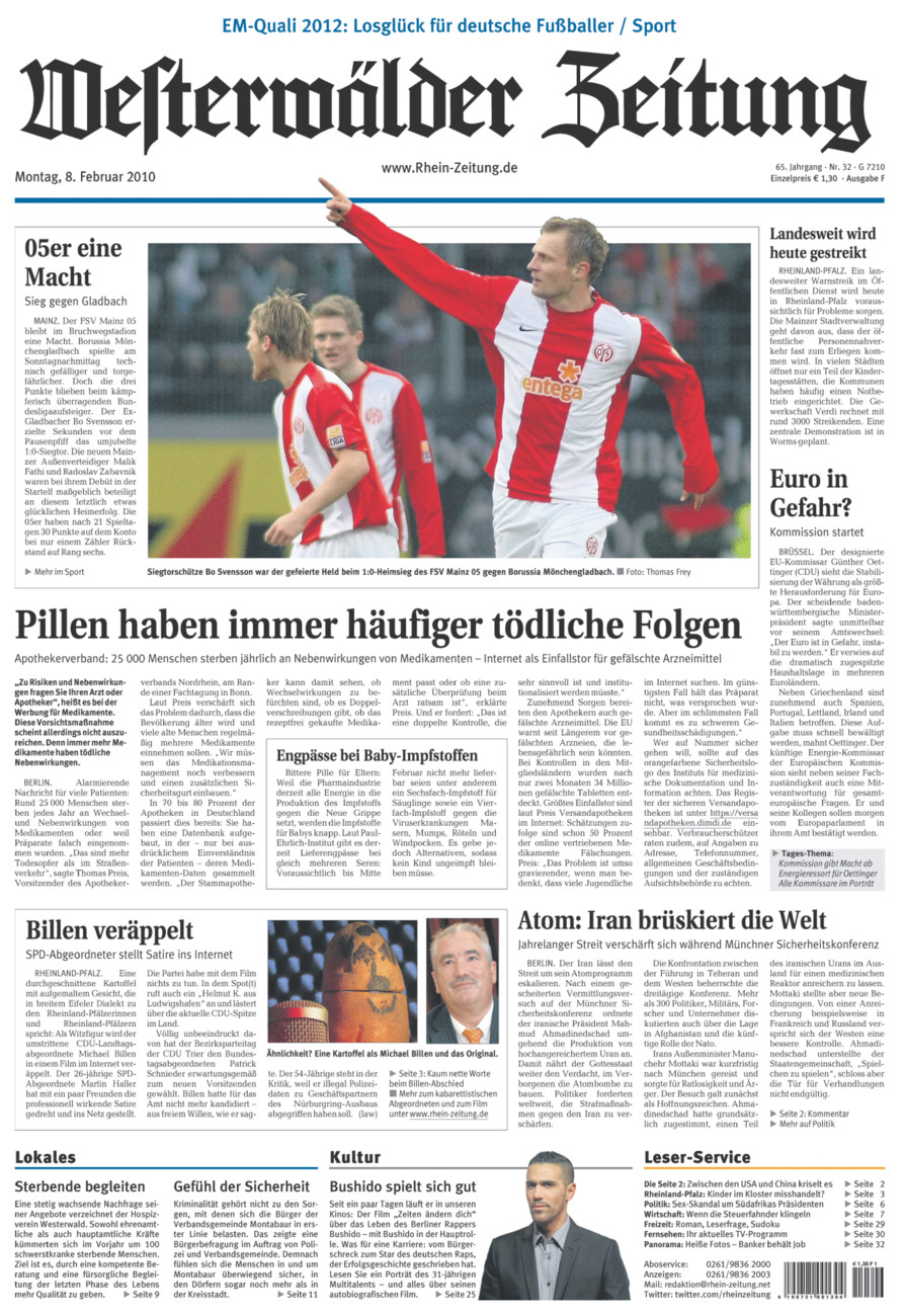 Westerwälder Zeitung vom Montag, 08.02.2010
