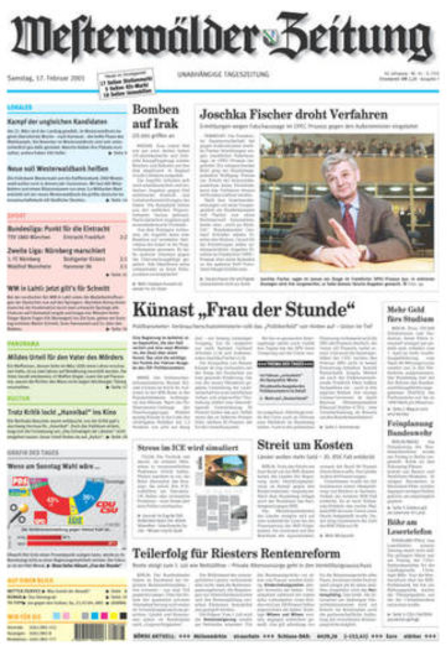 Westerwälder Zeitung vom Samstag, 17.02.2001