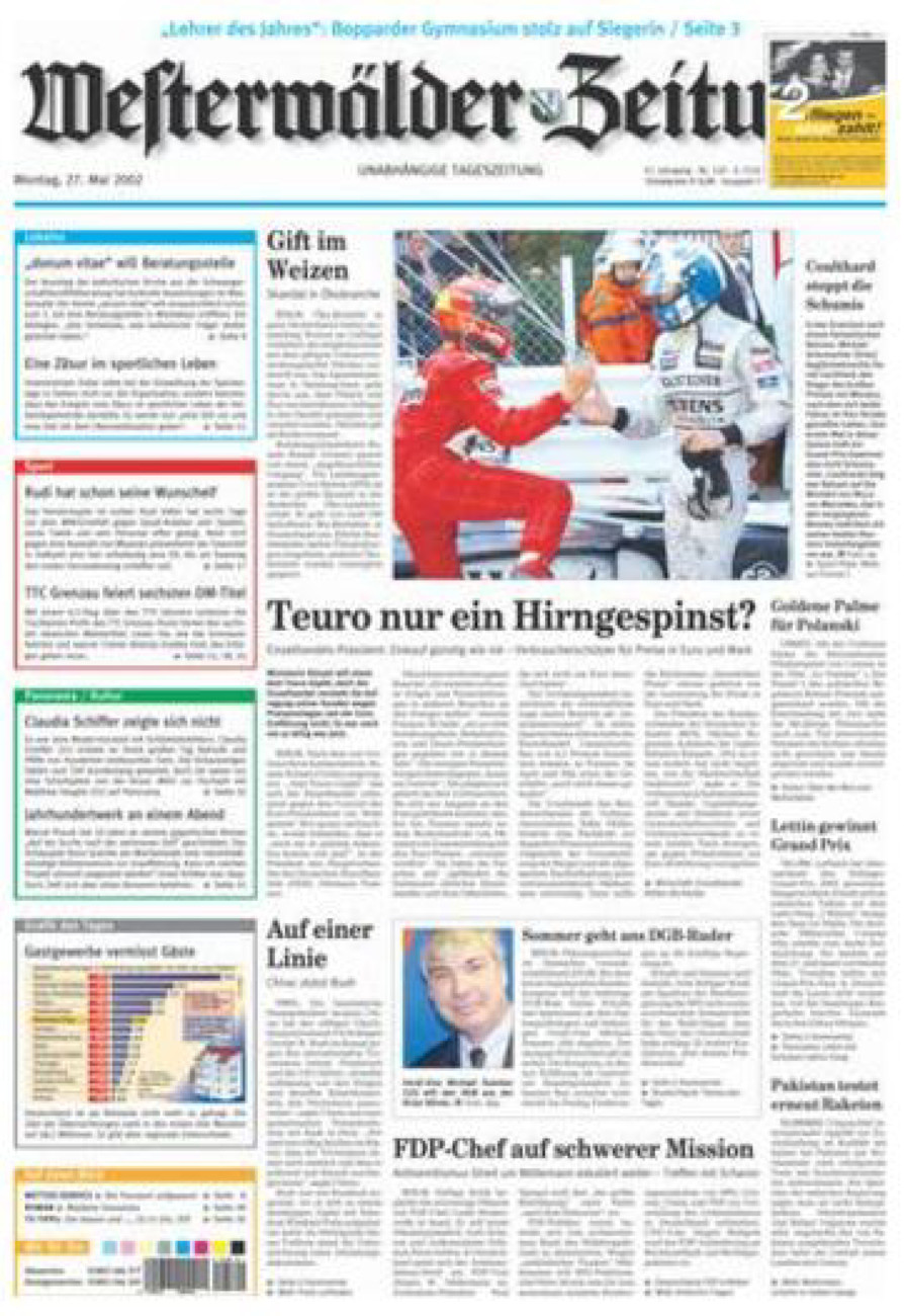 Westerwälder Zeitung vom Montag, 27.05.2002