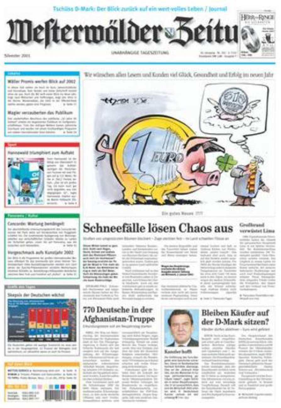 Westerwälder Zeitung vom Montag, 31.12.2001