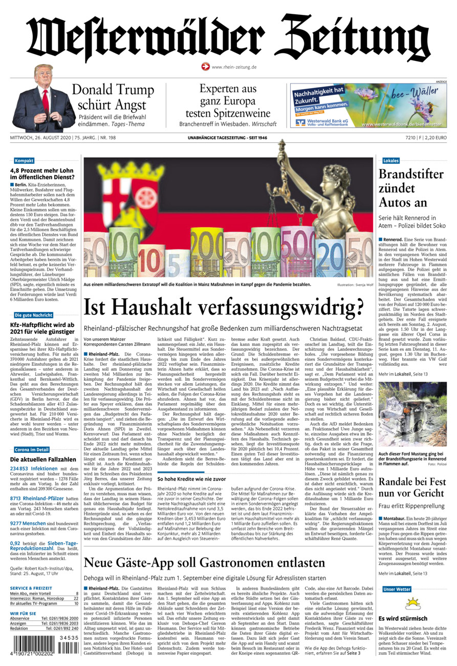 Westerwälder Zeitung vom Mittwoch, 26.08.2020